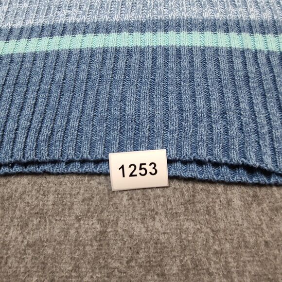 Aeropostale Womens Crop Sweater Small Blue Multicolor Stripe Cable Knit - Picture 7 of 7